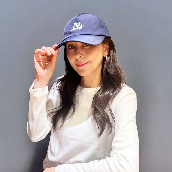 画像1: Eva：Evaメッセージキャップ「Save The Animals」【ネイビー】 (1)