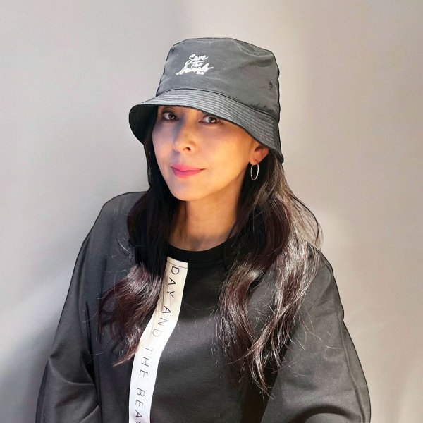 画像1: Eva：Evaメッセージハット「Save The Animals」【ブラック】 (1)